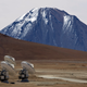 Four telescopes in the ALMA array.